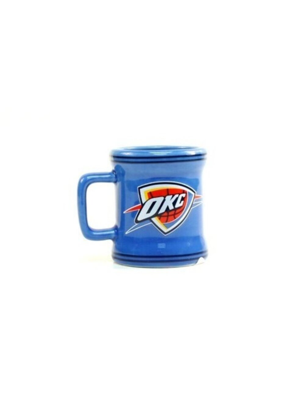 Oklahoma City Thunder Shot Glass Sculpted Ceramic 2 Oz NBA for (1) Shot Glass